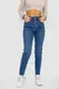 Джинсы женские Mom-fit стрейч, цвет синий, 244R1149