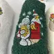 Набор махровых кухонных полотенец Турция Новый год Санта Мишка 5773 30х50 см 3 шт