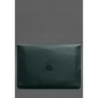 Шкіряний чохол-конверт на магнітах для MacBook Pro 15 (2023) Зелений