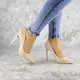 Туфли женские на каблуке Fashion Devin 2248 39 размер 25 см Бежевый