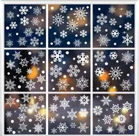 Набор новогодних наклеек на окно New Year 11 14583 20х30 см 9 листов