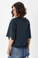 Футболка oversize з надписом New York - чорний колір, ONE SIZE