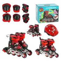 Роликові ковзани Best Roller. Розмір 26-28: 15-16.5 см, що світяться PU колеса. Red (153149)
