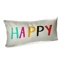 Подушка для дивана бархатная Happy 50x24 см (52BP_17NG035_WH)