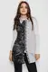 Платье на молнии в комплекте с лонгсливом  -уценка, цвет серо-черный, 247R18790-U-1