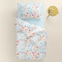 Подростковая постель с простыней на резинке AQUARELLE FLOWERS CS8