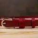Ремень женский Grande Pelle 11075 тонкий красный