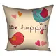Подушка с принтом габардиновая Be happy 50x50 см 5P_LP130