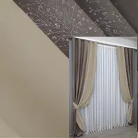 Комбинированные (2шт.1,35х2,7м.) шторы из ткани блэкаут. Цвет какао с кремовым. Код 014дк (682-1222ш) 10-869