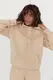 Жіноче тепле худі з кишенею спереду - бежевий цвет, L/XL