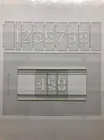 Трафарет с цифрами 20 мм (0-9) многоразовые с рамкой для набора (есть от 20 до 500 мм) 500 мм