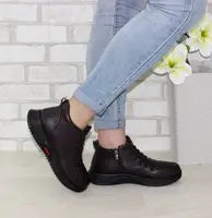 Жіночі фіолетові черевики на блискавці з флісовою підкладкою фіолетовий