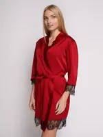 805 халат шовк бордовий Serenade XL