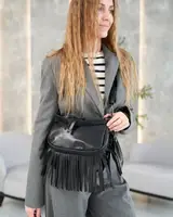 Кожаная женская сумка «Isabella» черная