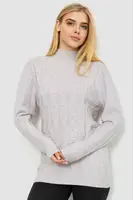 Светр жіночий, колір світло-сірий, 221R20PCS4