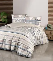 Турецкое Постельное белье First Choice Homesko Bohem Ecru 200х220см (Простынь на резинке)