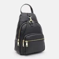 Шкіряний жіночий рюкзак Borsa Leather K1162-black