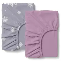 Набор простыни на резинке в детскую кроватку 60х120 фланель FROSTY LAVENDER