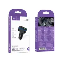 Адаптер автомобильный HOCO Barry dual port digital display car charger Z63B |1USB/1Type-C, 48W/3A, PD/QC|