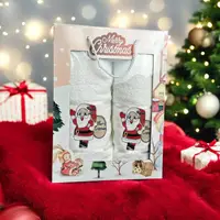 Набір махрових рушників Туреччина Merry Christmas 14697 50х90 см 70х140 см 2 шт
