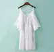 Туника пляжная из мягкого гипюра 5162-white-XL белая