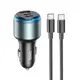 Адаптер автомобильный HOCO Type-C to Type-C cable Galloper NZ9 |1USB/2Type, 95W/3A, PD/QC|