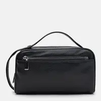 Мужская кожаная сумка Borsa Leather K166030bl-black