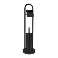 Єрш для підлоги з папероутримувачем ZERIX KIT ME04 Black (ZX4644)
