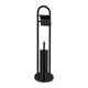 Єрш для підлоги з папероутримувачем ZERIX KIT ME04 Black (ZX4644)