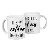 Парные кружки для двоих Lets have coffee together for... 330 мл (KR2_18A032)