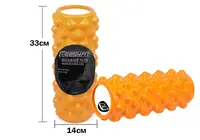 Массажный ролик EasyFit Grid Roller Extreme 33 см Оранжевый