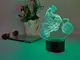 Сменная пластина для 3D светильников "Мотоцикл 6"   3D TOYSLAMP