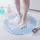 Силиконовый круглый коврик противоскользящий Bathlux на присосках для ванны и душа 55х55 см, Голубой