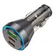 Адаптер автомобильный Hoco Lucky car charger NZ12D |2Type-C/1USB, PD/QC, 60W/3A|