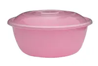 Миска с крышкой пластиковая ПолімерАгро Ягодка ПГ-1062-9 9 л розовая