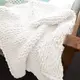 Плед крупной вязки ручной работы Homytex 130 * 170 см. Белый