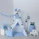 Вигвам Хатка комплект Закат Белый с синим с подушкой - Стандарт