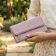 Клатч конверт с карманом для мобильного кожаный женский ST Leather 19269 Лиловый