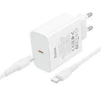 Адаптер сетевой HOCO C to C cable Source single port PD charger set C162A |1Type-C, 40W/3A, PD/QC|