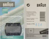 Сітка для бритви Braun 3000 614