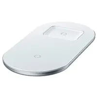 Бездротовий зарядний пристрій Baseus Simple 2in1, White (WXJK-02)