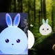 Силиконовый Ночной светильник Зайчик детский LED лампа 7 цветов с аккумулятором