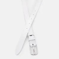 Жіночий шкіряний ремінь Borsa Leather 100v1genw69-white