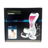 Эпилятор Gemei GM-7006 4в1 - Профессиональный беспроводной эпилятор бритва с насадками триммер + пемза