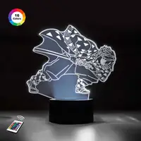 3D ночник "Зеницу Агацума 3" (УВЕЛИЧЕННОЕ ИЗОБРАЖЕНИЕ)+ пульт ДУ+ батарейки (3ААА)  3DTOYSLAMP