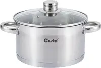 Кастрюля со стеклянной крышкой Gusto GT-1105-24 24 см 5.7 л