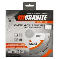 Диск алмазный GRANITE SEGMENTED, 180х2,4 мм, 22-24%, 8600 об/мин. Grey (9-00-180)