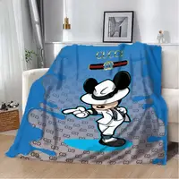 Плед 3D Магічний Мікі Маус в cвіті Gucci 10646 160х200 см