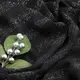 Ткань трикотаж полоса металлик черный