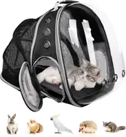 Рюкзак перенесення для тварин розсувний CosmoPet CP-15 для котів та собак 39x34x21 см Black